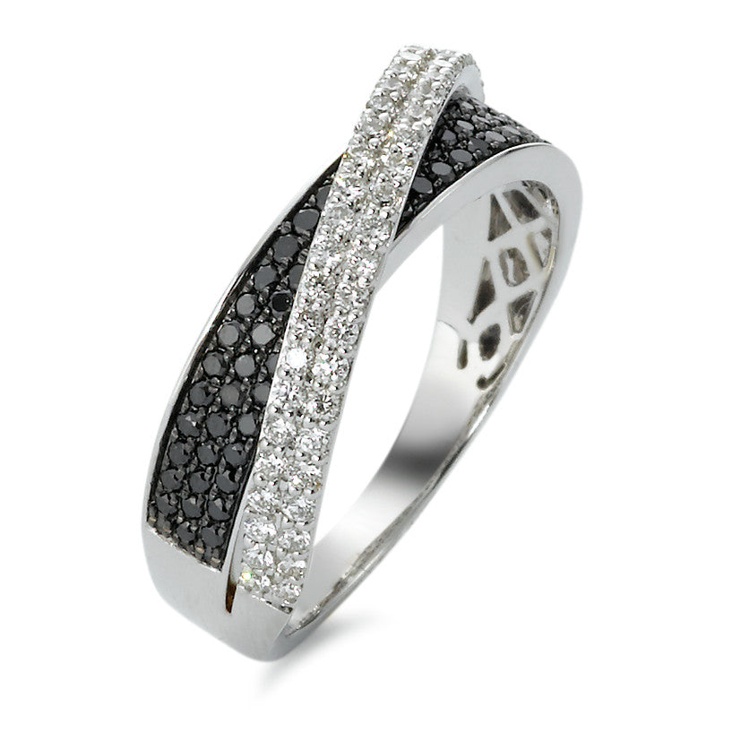 pierścionek złoto białe 750/18 K Diament 0.85 ct, w-si