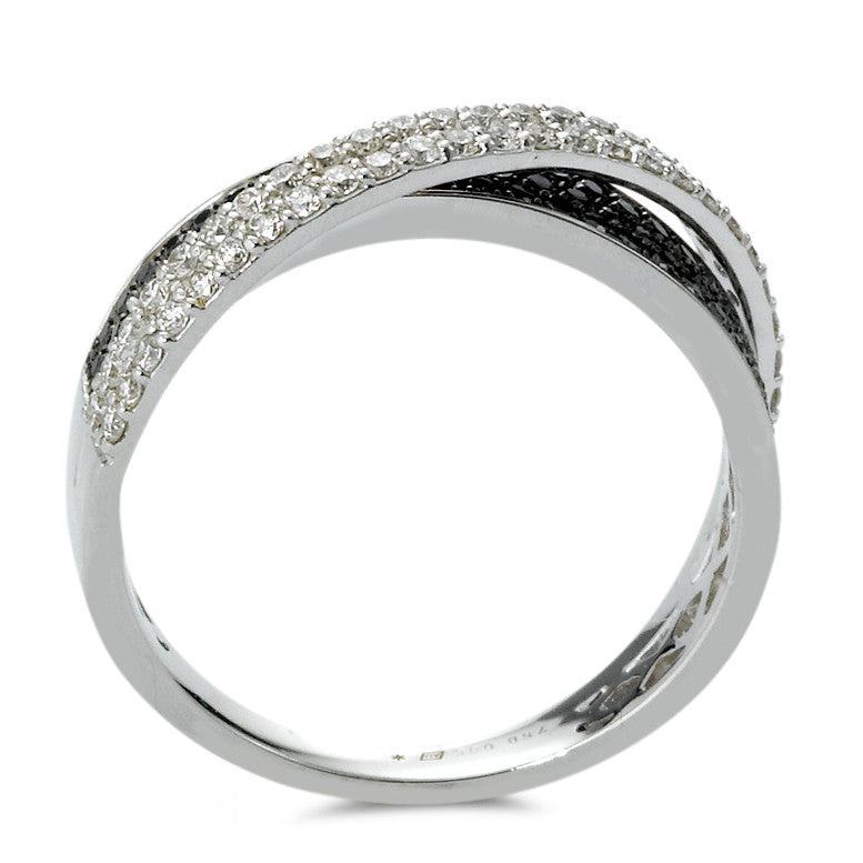 pierścionek złoto białe 750/18 K Diament 0.85 ct, w-si