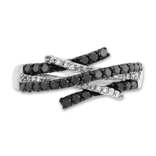 pierścionek złoto białe 750/18 K Diament 0.47 ct, 41 kamienie, w-si