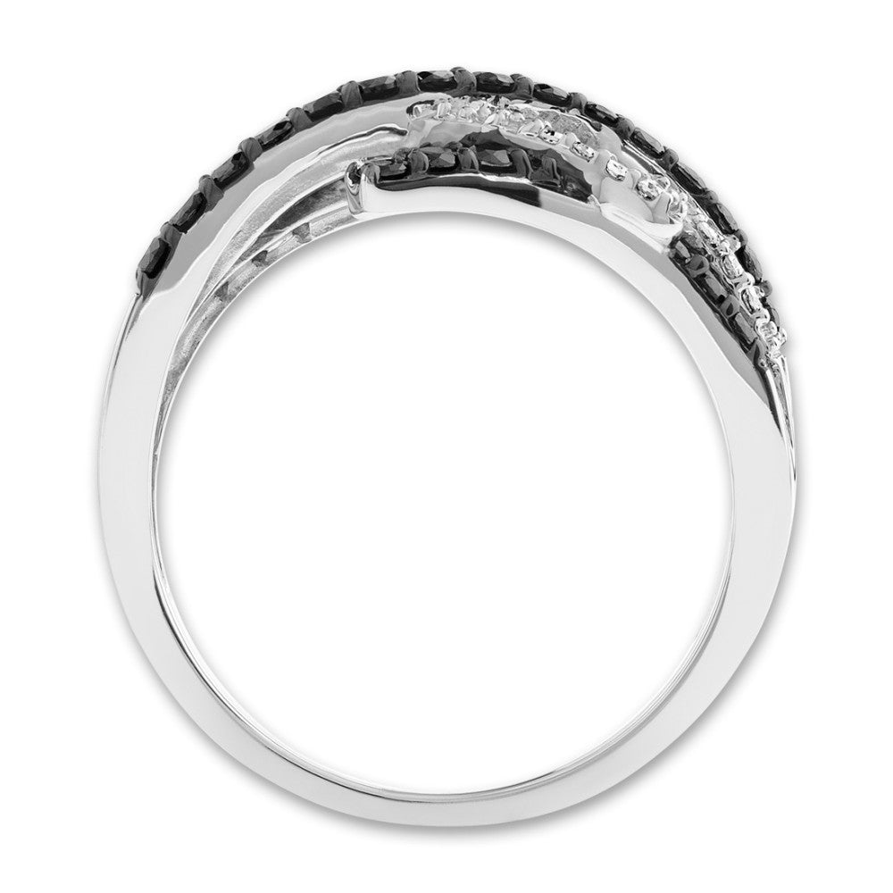 pierścionek złoto białe 750/18 K Diament 0.47 ct, 41 kamienie, w-si