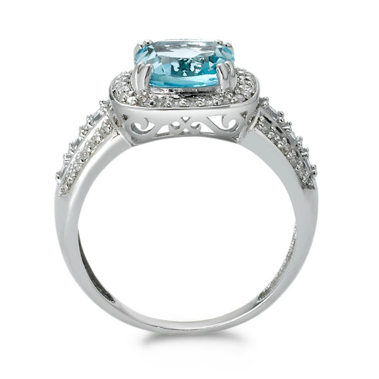 pierścionek złoto białe 750/18 K Topaz 0.23 ct, w-si