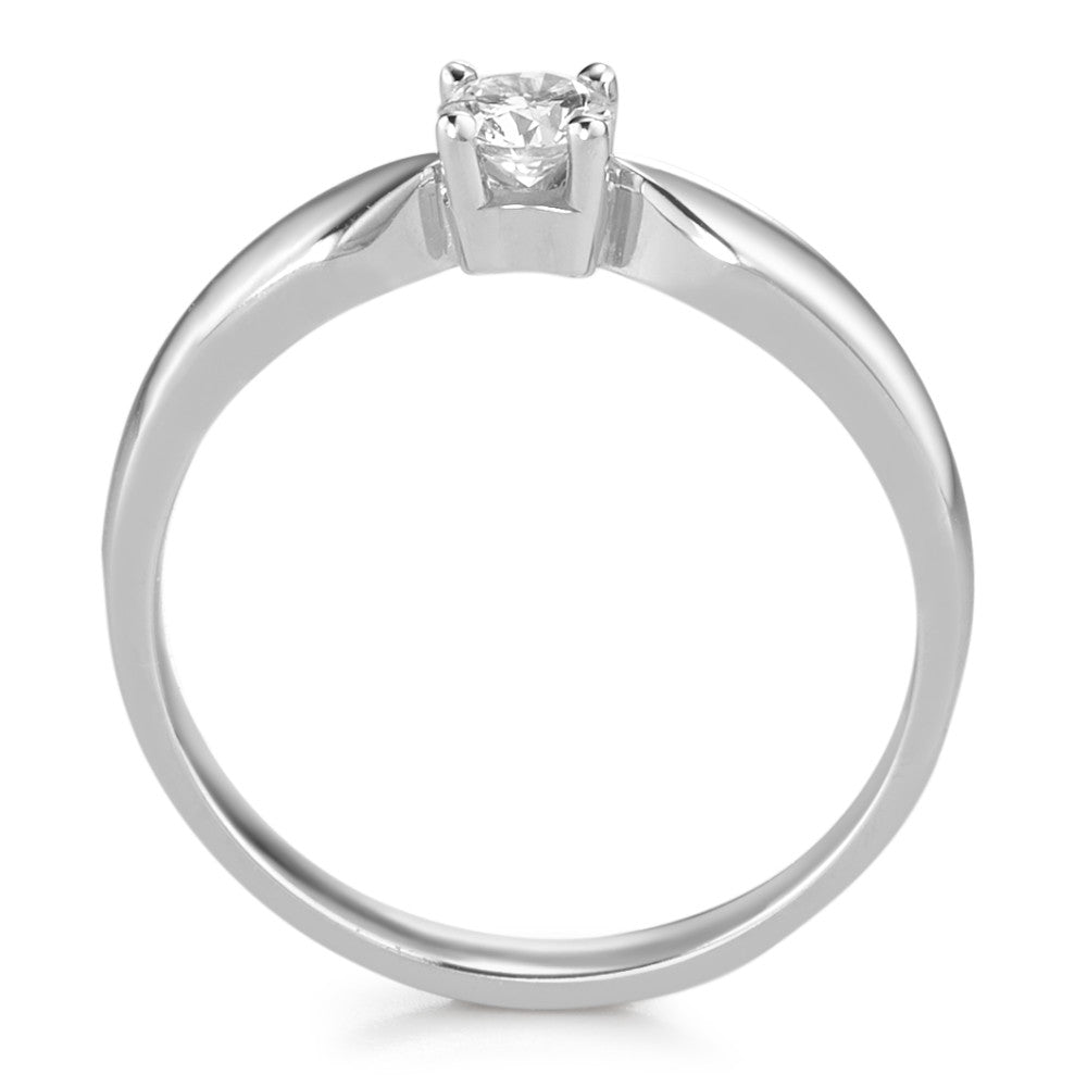 pierścionek zaręczynowy złoto białe 750/18 K Diament 0.20 ct, w-si