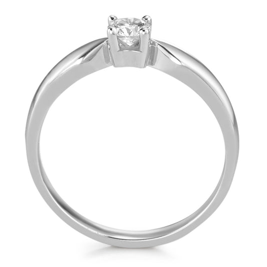 pierścionek zaręczynowy złoto białe 750/18 K Diament 0.20 ct, w-si