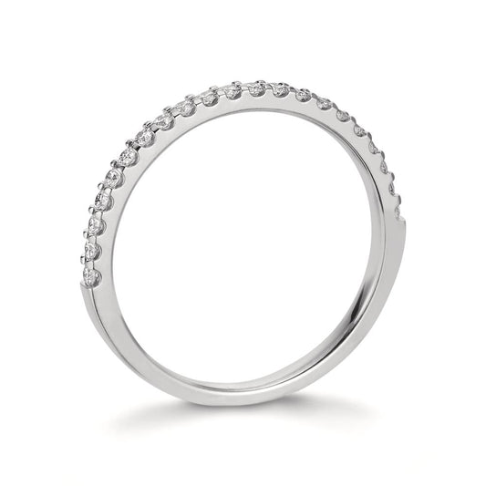 pierścionek pamięci złoto białe 750/18 K Diament 0.25 ct, 21 kamienie, w-si