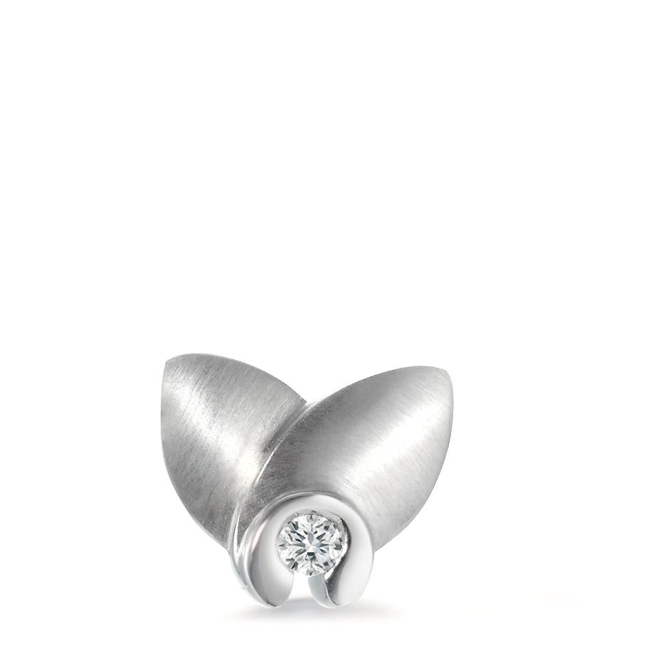 wisiorek złoto białe 750/18 K Diament 0.12 ct, w-si