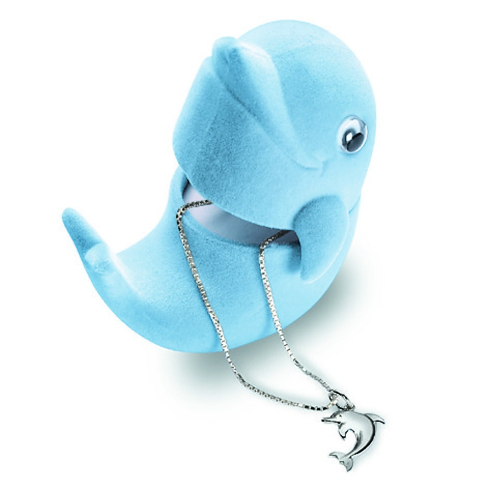zestaw srebro delfin 36 cm
