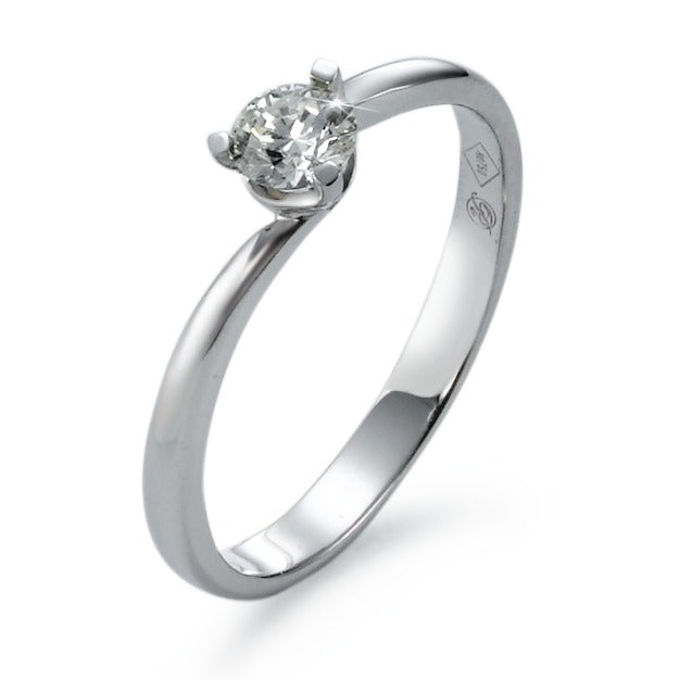 pierścionek zaręczynowy złoto białe 750/18 K Diament 0.27 ct, vsi