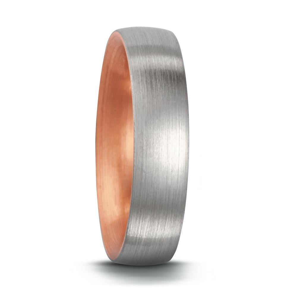 obrączka partnerska złoto czerwone 750/18 K, platyna 950