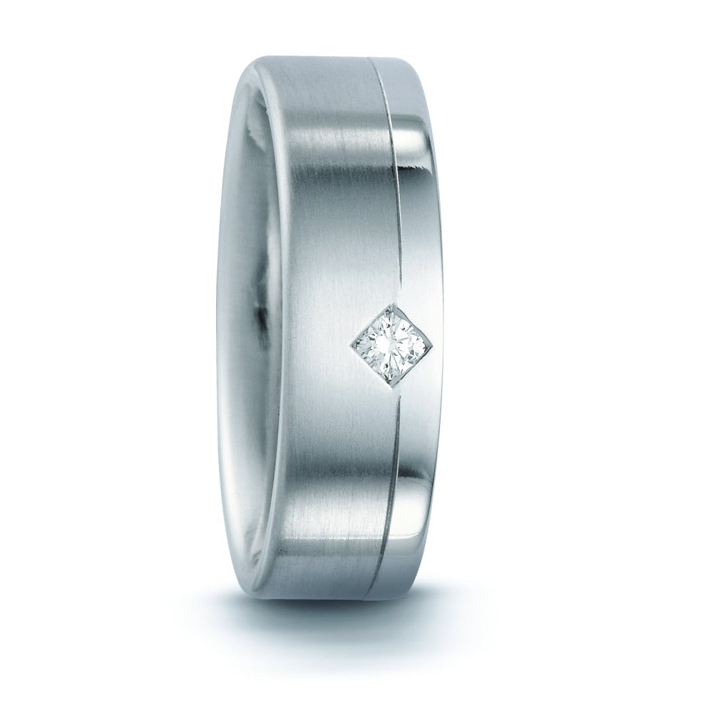 pierścionek platyna 950 Diament 0.07 ct, w-si