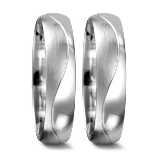 obrączka partnerska złoto białe 750/18 K