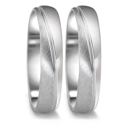 obrączka partnerska złoto białe 750/18 K