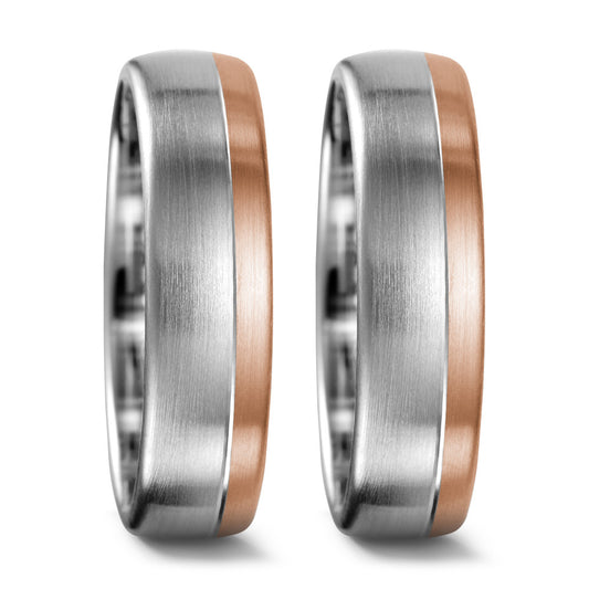 obrączka partnerska złoto białe 750/18 K, złoto czerwone 750/18 K