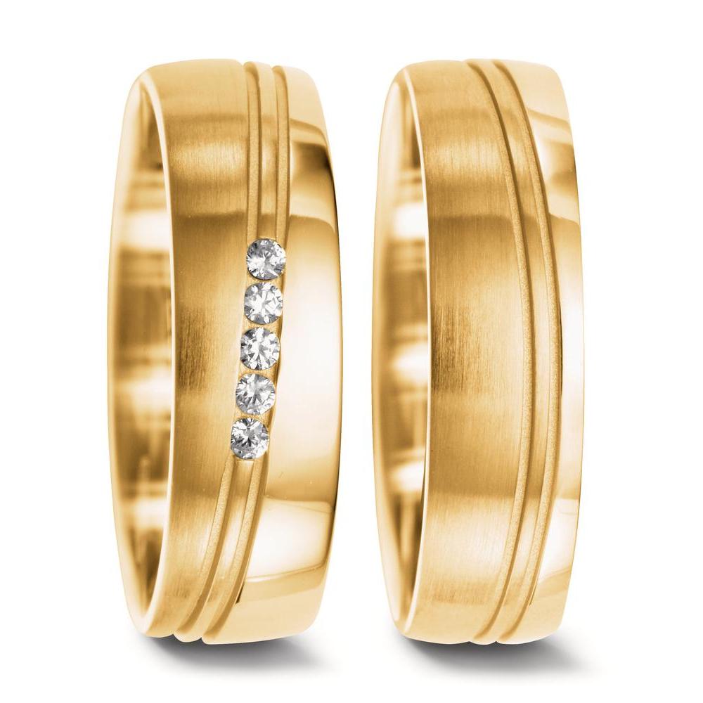 obrączka partnerska złoto żółte 750/18 K