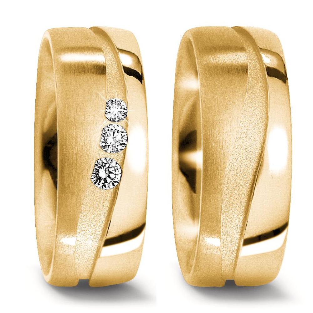 obrączka partnerska złoto żółte 750/18 K