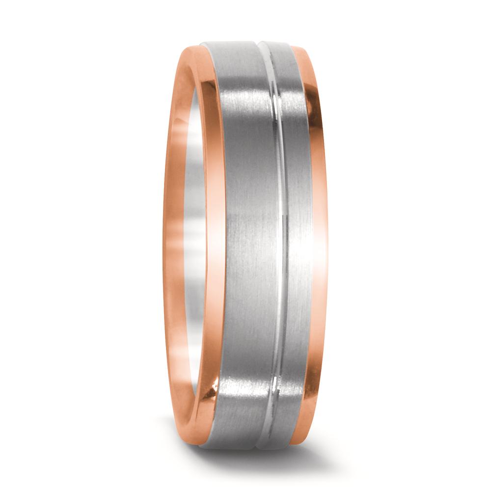 obrączka partnerska złoto białe 750/18 K, złoto czerwone 750/18 K