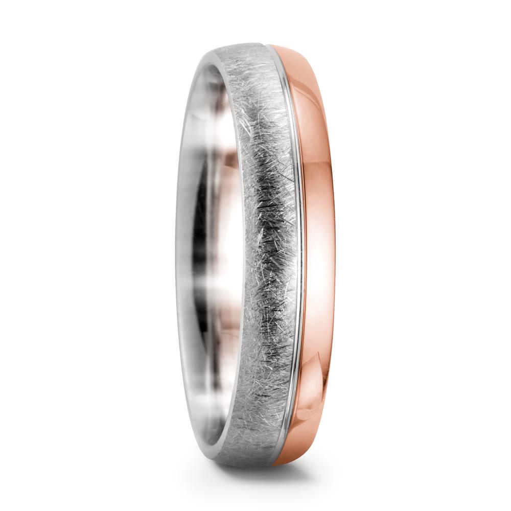 obrączka partnerska złoto białe 750/18 K, złoto czerwone 750/18 K