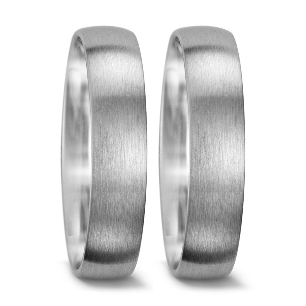 obrączka partnerska złoto białe 750/18 K