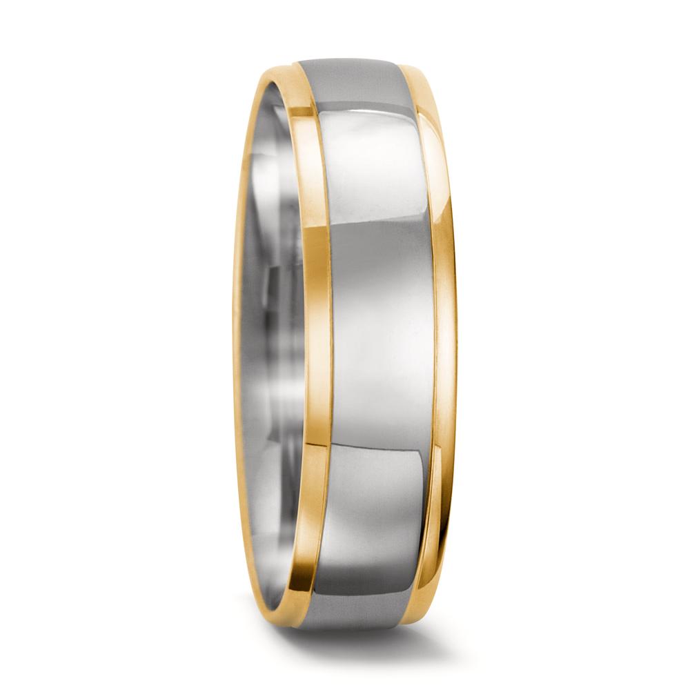 obrączka partnerska złoto białe 750/18 K, złoto żółte 750/18 K