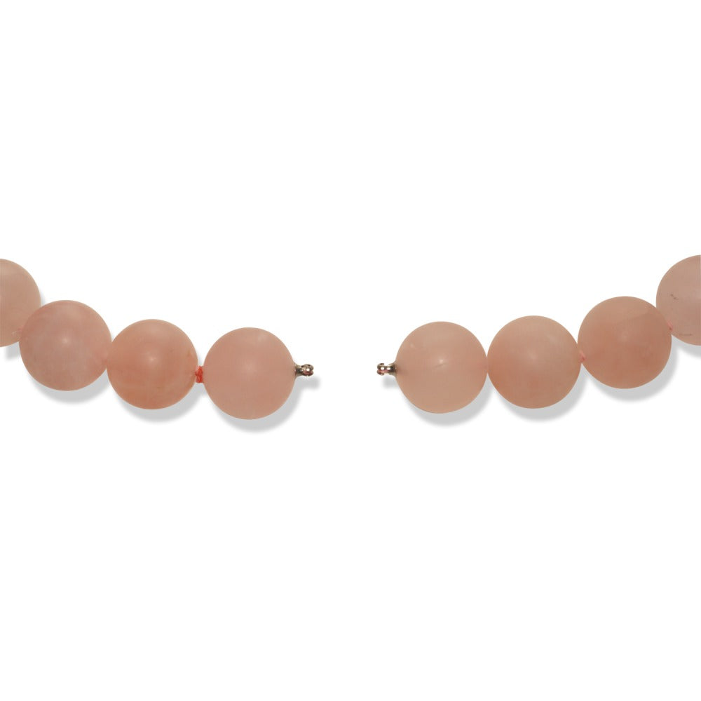 Naszyjnik stal nierdzewna Kwarc różowy różowy 46 cm Ø18 mm