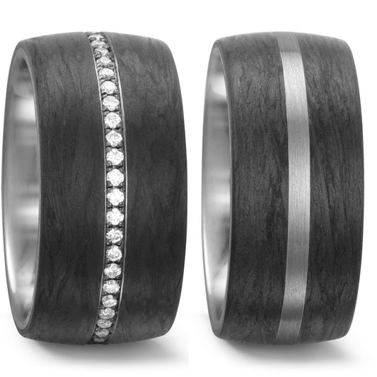 pierścionek pallad 950, węgiel