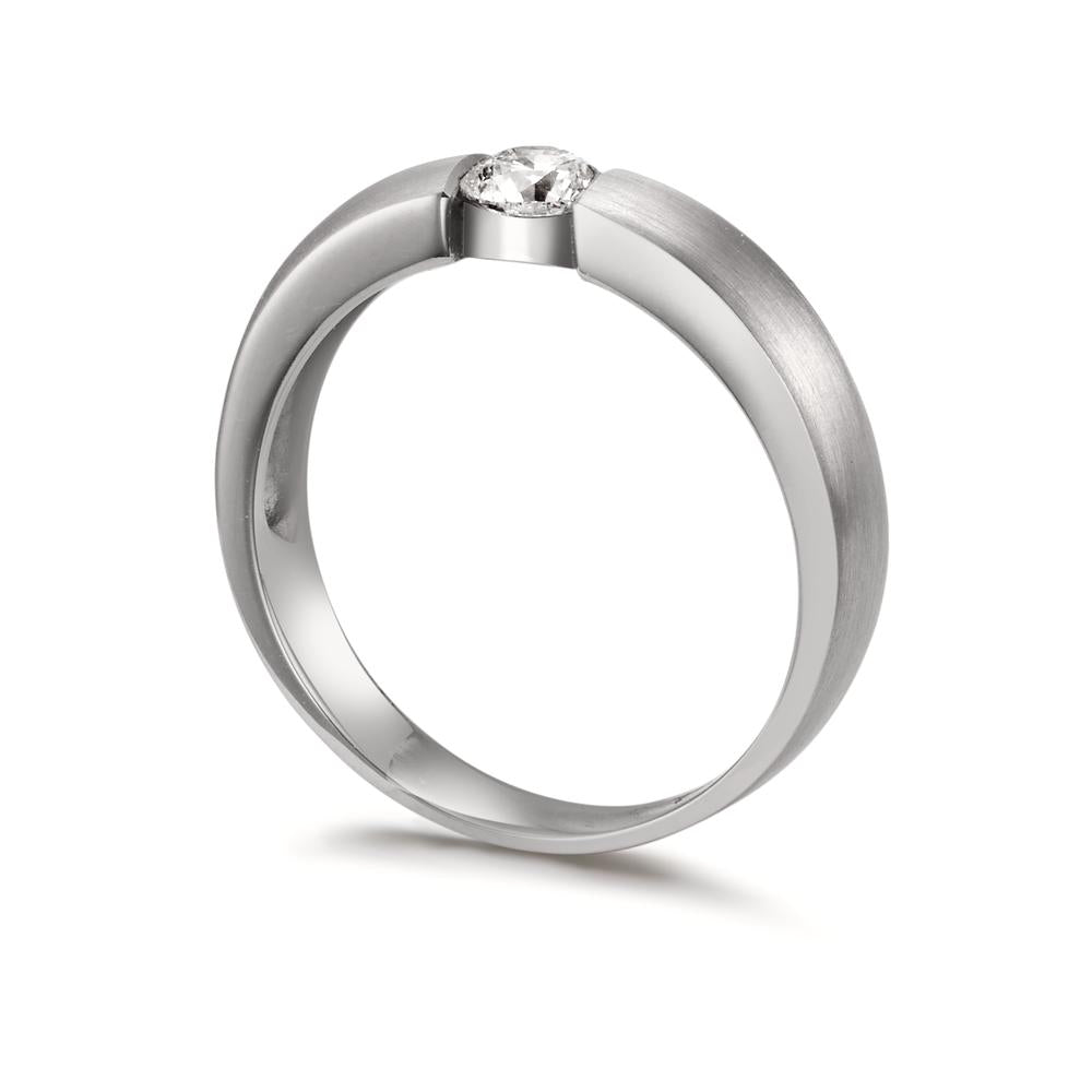 pierścionek zaręczynowy złoto białe 750/18 K Diament biały, 0.30 ct, w-si