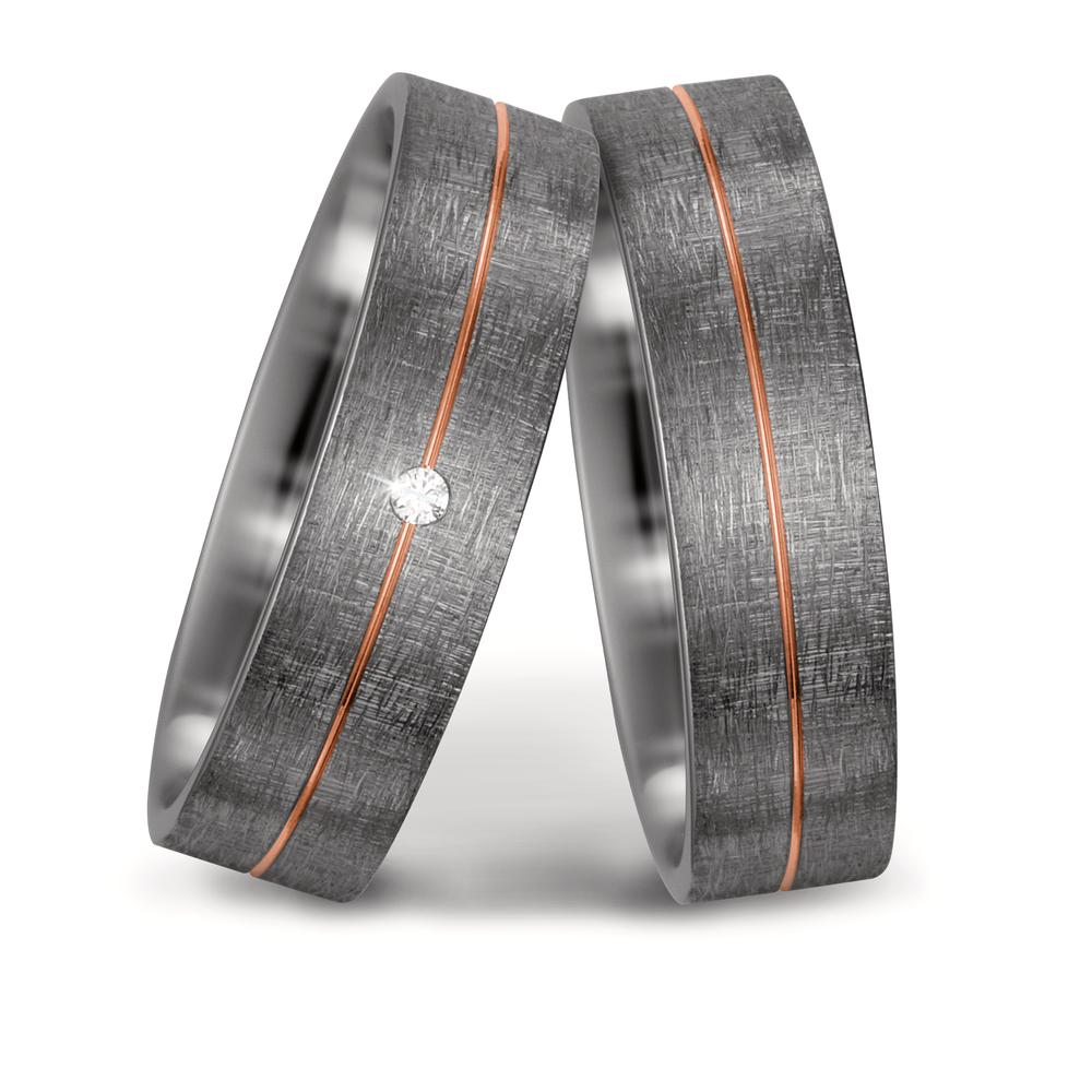 obrączka partnerska pallad 500, złoto czerwone 585/14 K