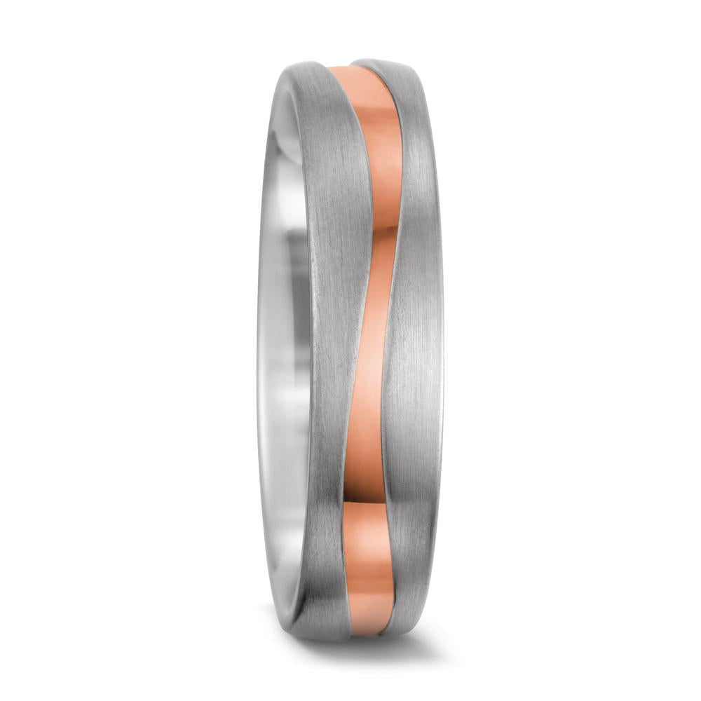 obrączka partnerska złoto białe 750/18 K, złoto czerwone 750/18 K
