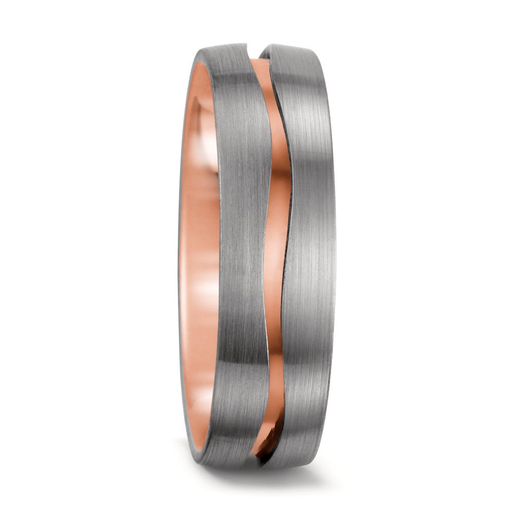obrączka partnerska złoto czerwone 750/18 K, złoto białe 750/18 K