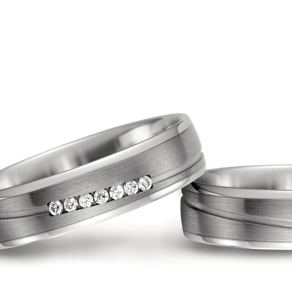 obrączka partnerska złoto białe 750/18 K