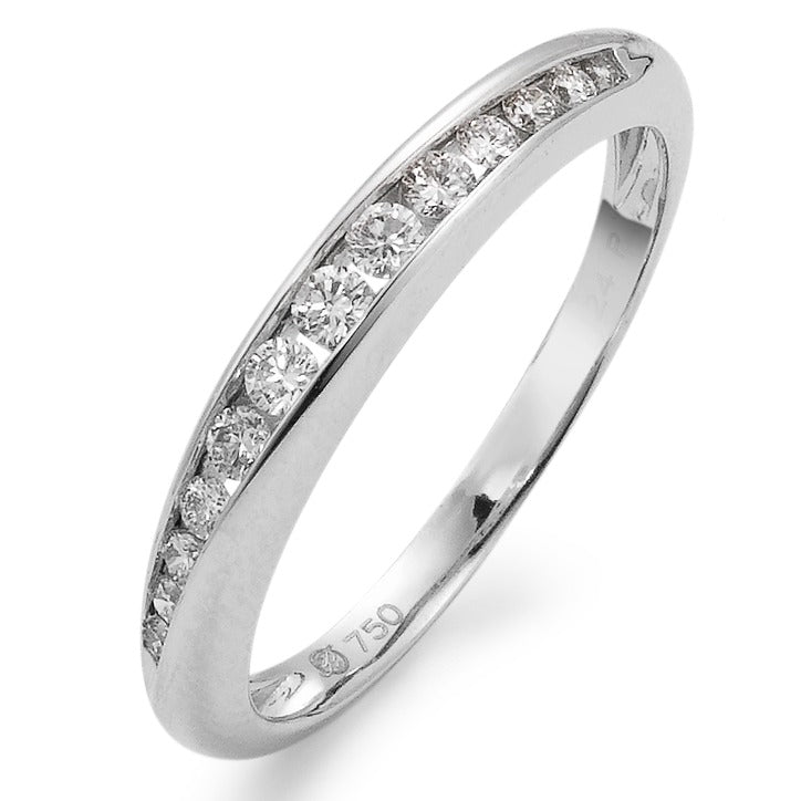 pierścionek pamięci złoto białe 750/18 K Diament biały, 0.23 ct, 13 kamienie, w-si