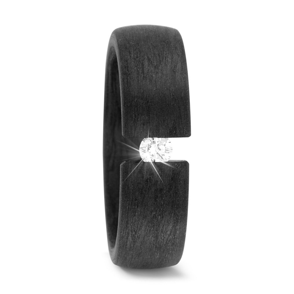 pierścionek węgiel Diament 0.10 ct, w-si
