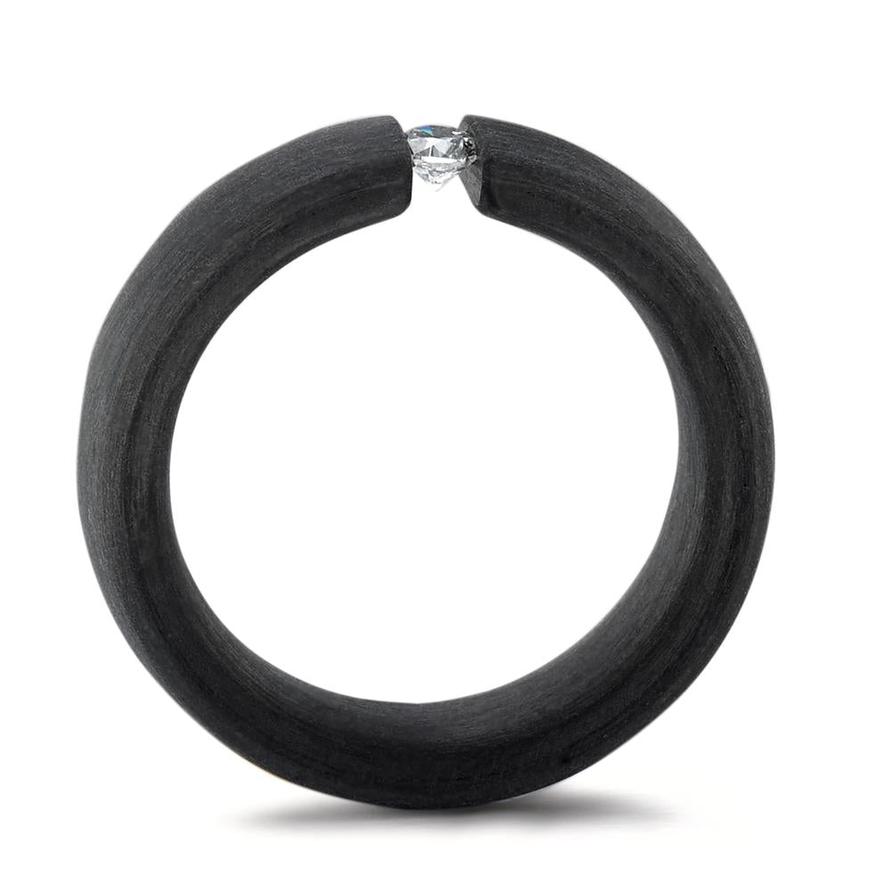 pierścionek węgiel Diament 0.10 ct, w-si