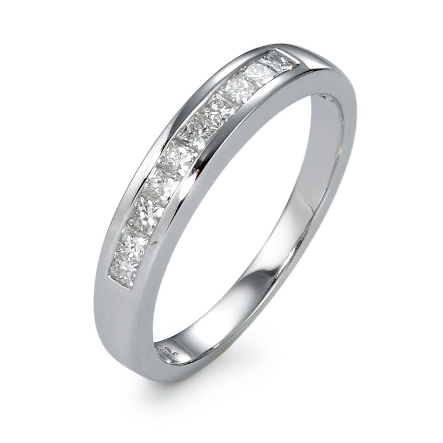 pierścionek złoto białe 750/18 K Diament 0.32 ct, 10 kamienie, w-si