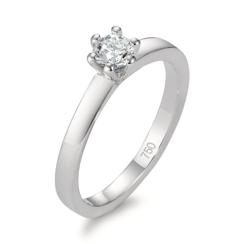 pierścionek zaręczynowy złoto białe 750/18 K Diament 0.25 ct, w-si