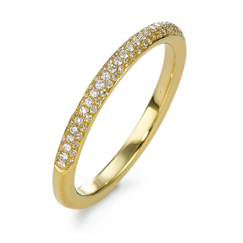 pierścionek złoto żółte 750/18 K Diament 0.25 ct, 82 kamienie, w-si