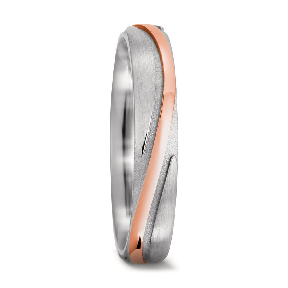obrączka partnerska złoto białe 750/18 K, złoto czerwone 750/18 K