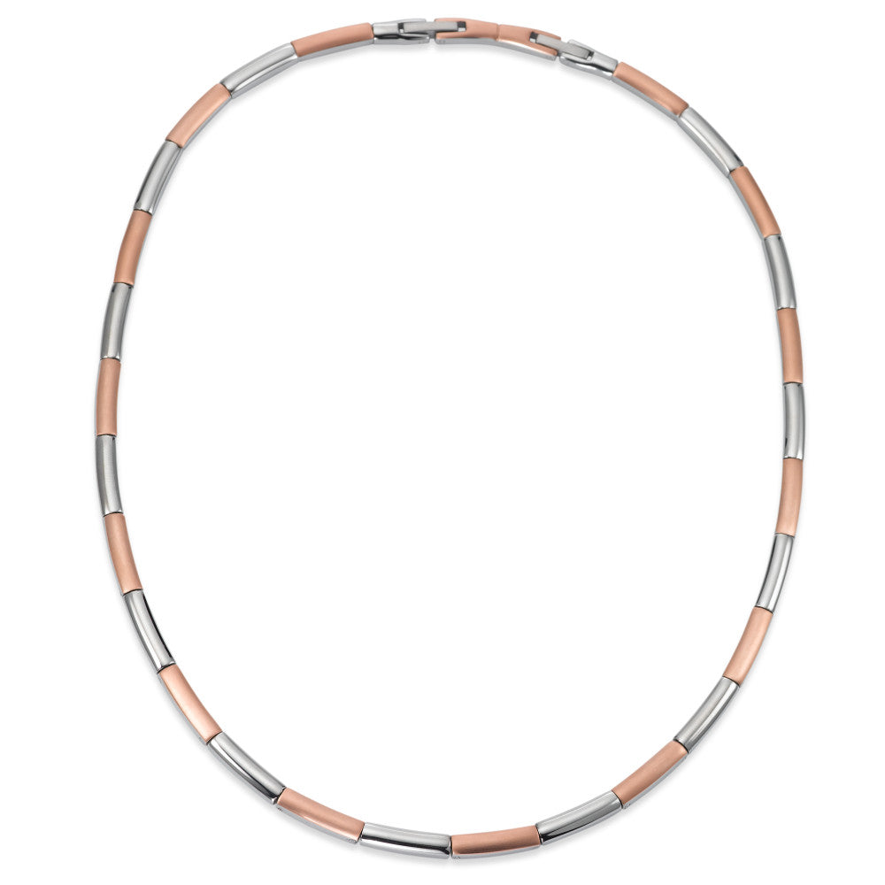Naszyjnik stal nierdzewna róża Powłoka IP 42-45 cm
