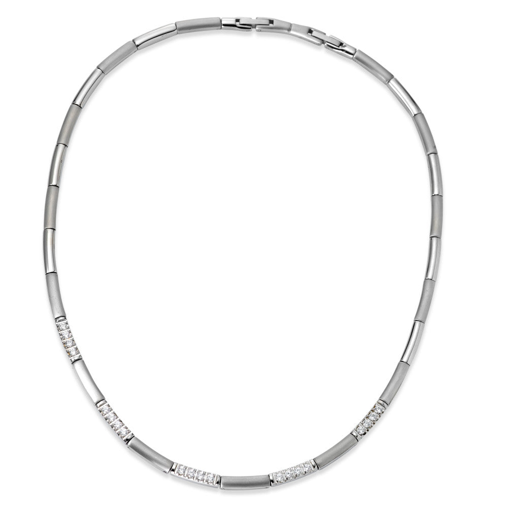 Naszyjnik stal nierdzewna Cyrkonia 42-45 cm