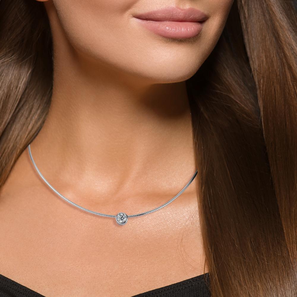 Naszyjnik złoto białe 750/18 K 42 cm