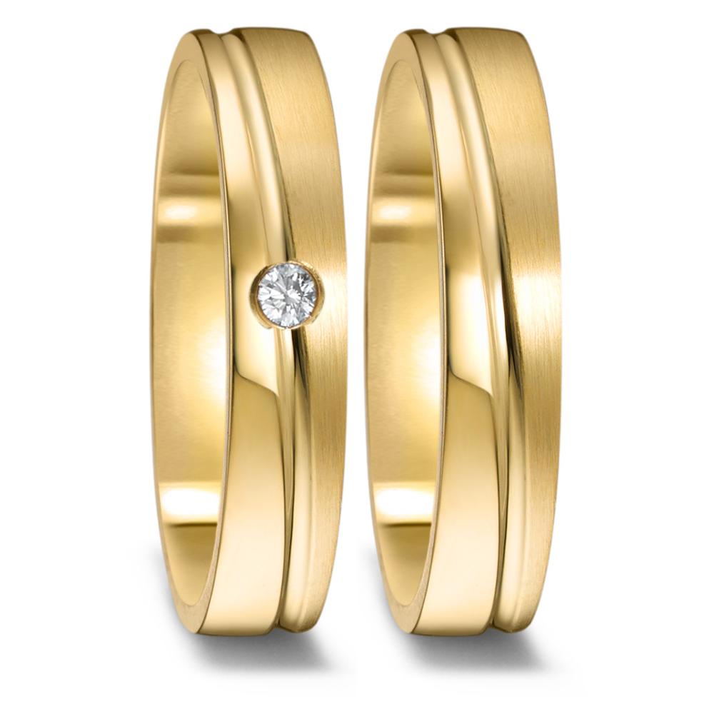 obrączka partnerska złoto żółte 750/18 K