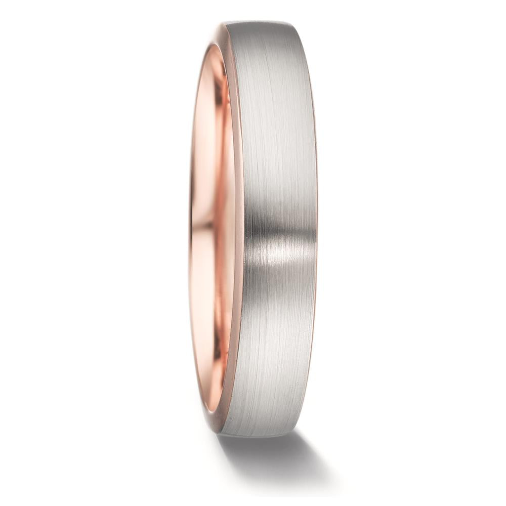 obrączka partnerska złoto czerwone 750/18 K, złoto białe 750/18 K