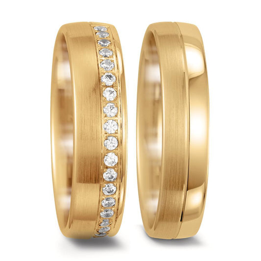 obrączka partnerska złoto żółte 750/18 K