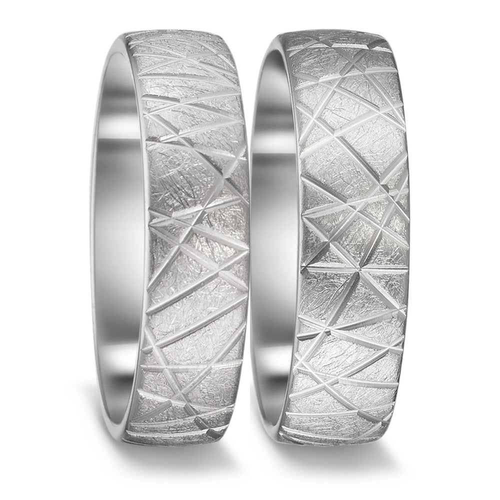 obrączka partnerska złoto białe 750/18 K