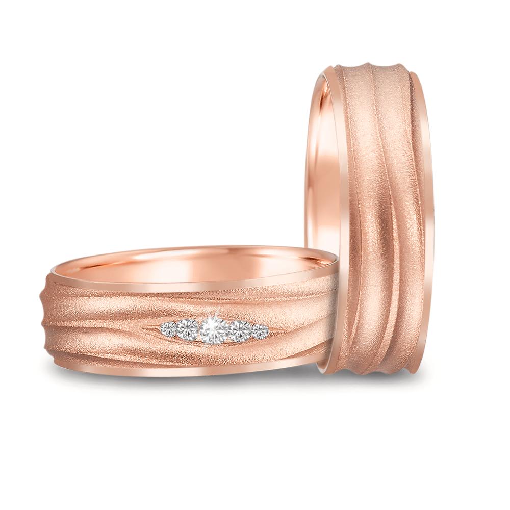obrączka partnerska złoto czerwone 750/18 K