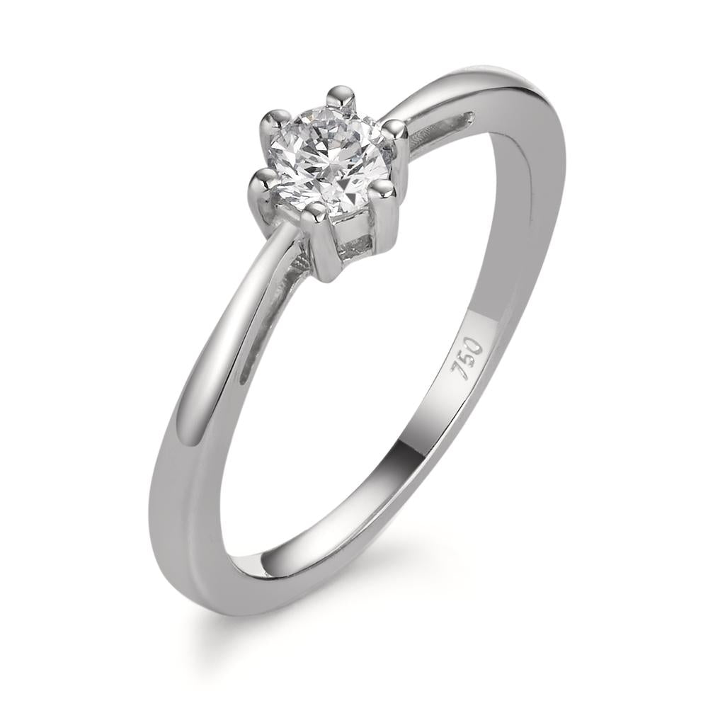 pierścionek zaręczynowy złoto białe 750/18 K Diament 0.25 ct, w-si