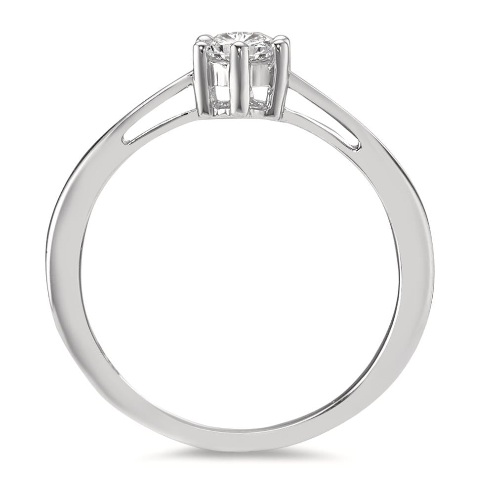 pierścionek zaręczynowy złoto białe 750/18 K Diament 0.25 ct, w-si