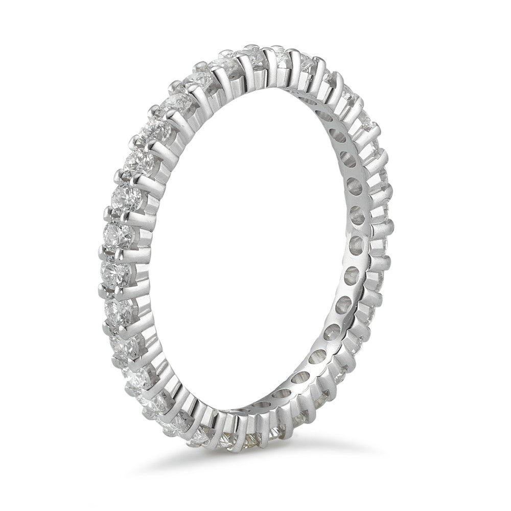 pierścionek pamięci złoto białe 750/18 K Diament 0.75 ct, w-si