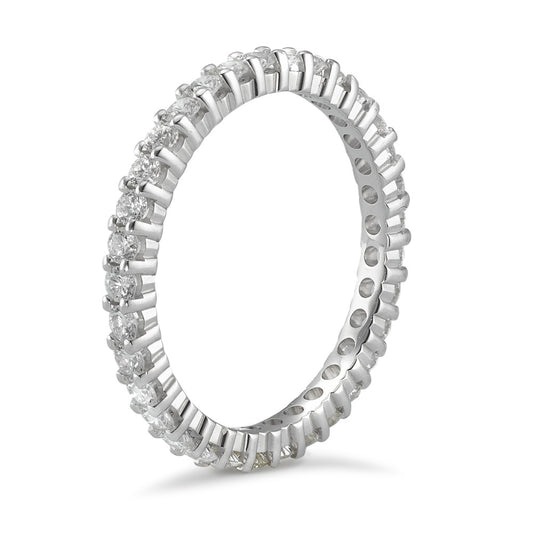 pierścionek pamięci złoto białe 750/18 K Diament 0.75 ct, w-si