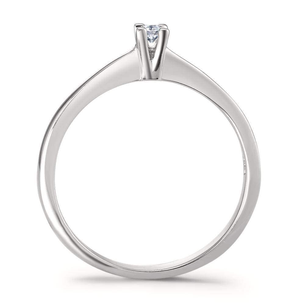 pierścionek zaręczynowy złoto białe 750/18 K Diament 0.05 ct, w-si