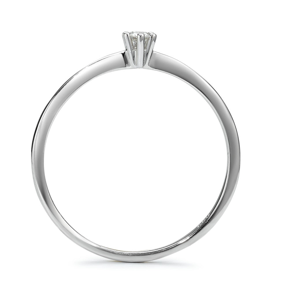 pierścionek zaręczynowy złoto białe 585/14 K Diament 0.05 ct, w-si